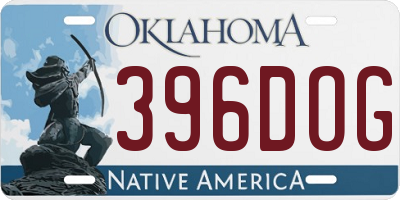 OK license plate 396DOG