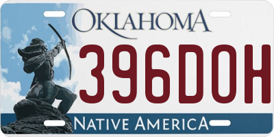 OK license plate 396DOH