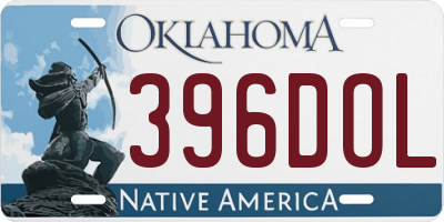 OK license plate 396DOL