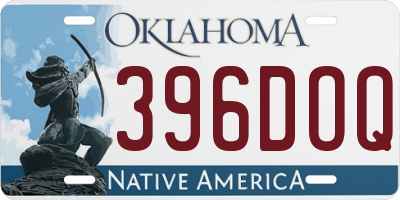 OK license plate 396DOQ