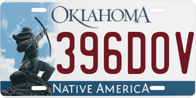 OK license plate 396DOV