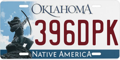 OK license plate 396DPK
