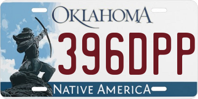 OK license plate 396DPP