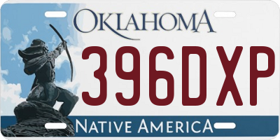 OK license plate 396DXP