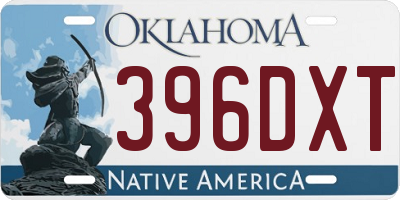 OK license plate 396DXT