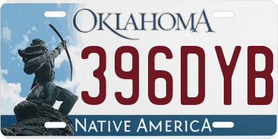 OK license plate 396DYB