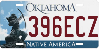 OK license plate 396ECZ
