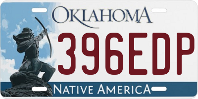OK license plate 396EDP
