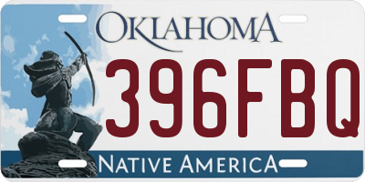 OK license plate 396FBQ