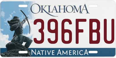 OK license plate 396FBU