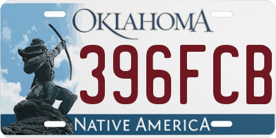 OK license plate 396FCB