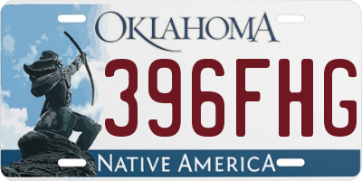 OK license plate 396FHG