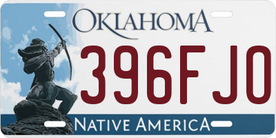 OK license plate 396FJO
