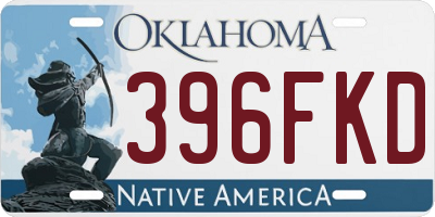OK license plate 396FKD
