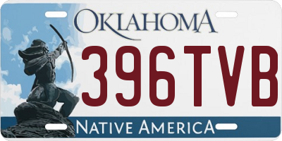 OK license plate 396TVB