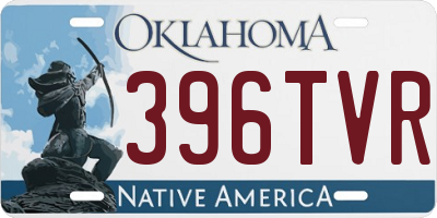 OK license plate 396TVR