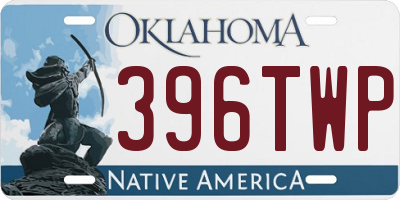 OK license plate 396TWP