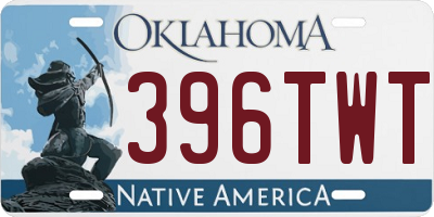 OK license plate 396TWT