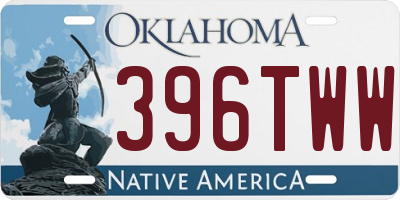 OK license plate 396TWW