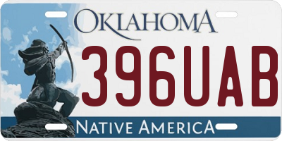 OK license plate 396UAB