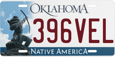 OK license plate 396VEL