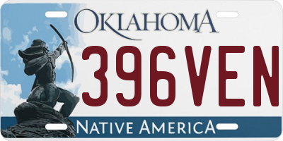 OK license plate 396VEN