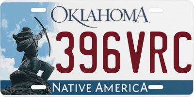 OK license plate 396VRC