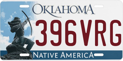 OK license plate 396VRG