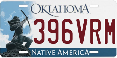 OK license plate 396VRM