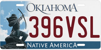 OK license plate 396VSL