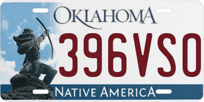 OK license plate 396VSO