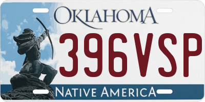 OK license plate 396VSP