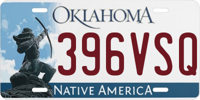 OK license plate 396VSQ