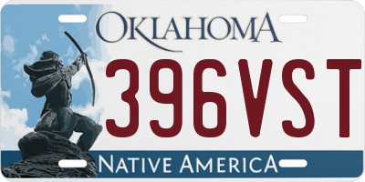 OK license plate 396VST