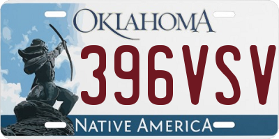 OK license plate 396VSV