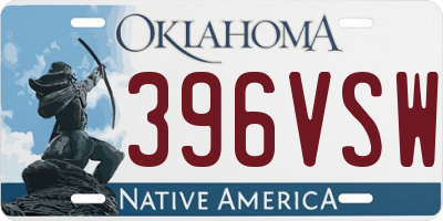OK license plate 396VSW