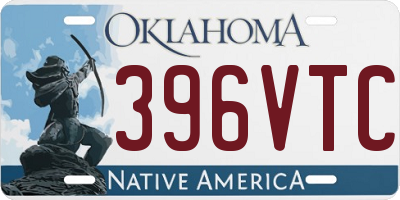 OK license plate 396VTC