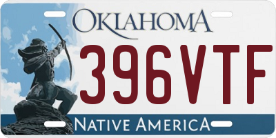 OK license plate 396VTF