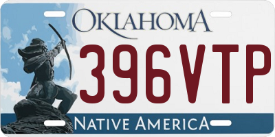 OK license plate 396VTP