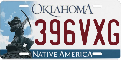 OK license plate 396VXG