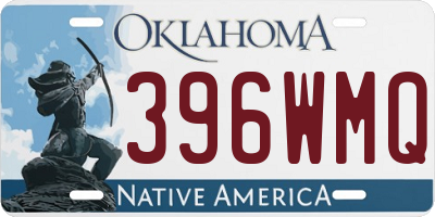 OK license plate 396WMQ