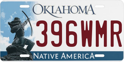 OK license plate 396WMR
