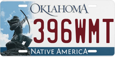 OK license plate 396WMT