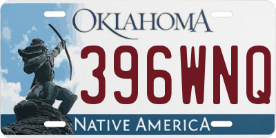 OK license plate 396WNQ