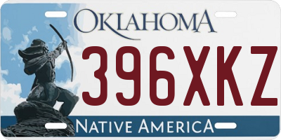 OK license plate 396XKZ