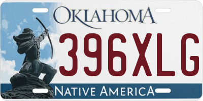 OK license plate 396XLG