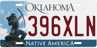 OK license plate 396XLN
