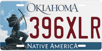 OK license plate 396XLR