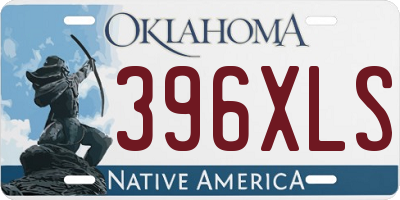OK license plate 396XLS