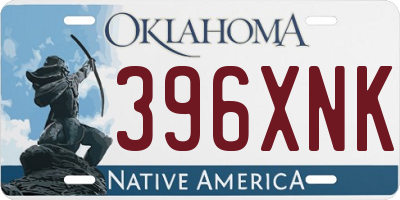 OK license plate 396XNK